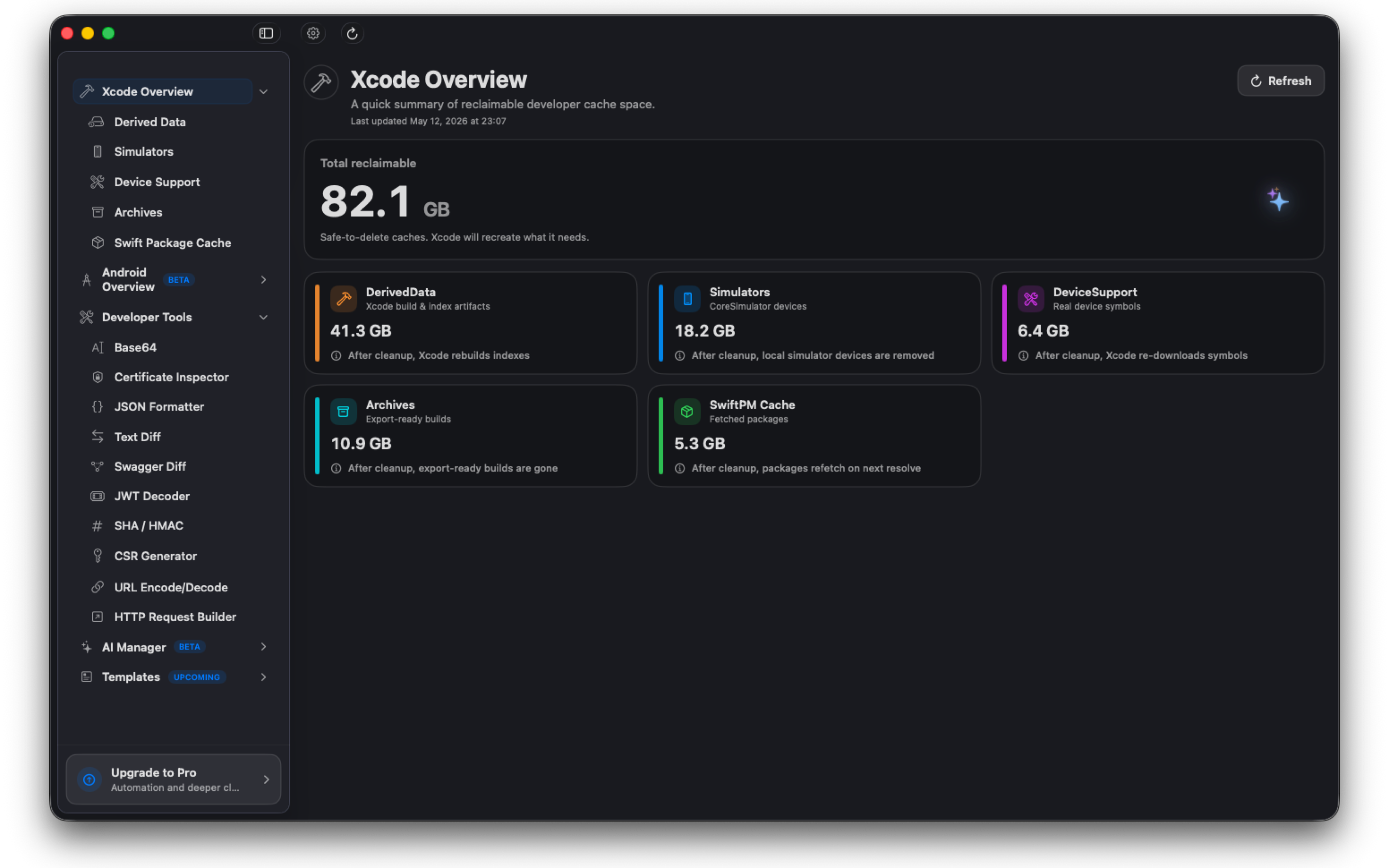 Xcode cleanup overview