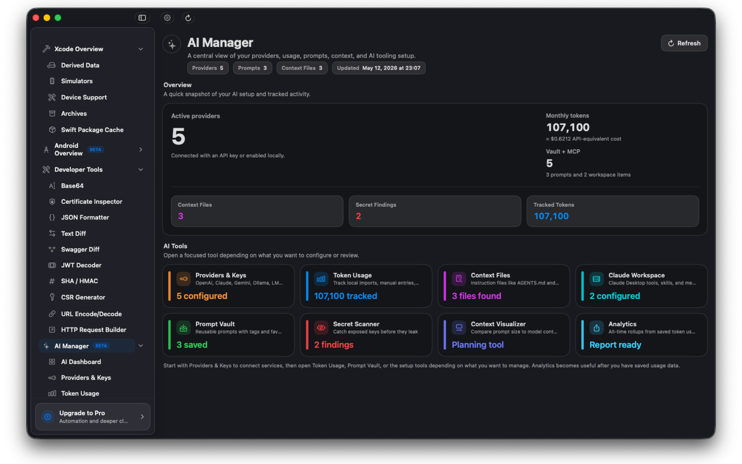 AI manager workspace